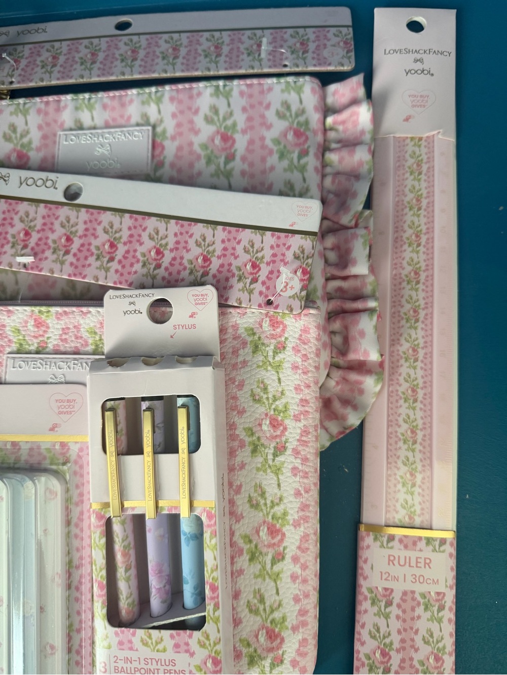 LoveShackFancy Kids Floral Pink Accessory & Stationery Set - Picture 3 of 4